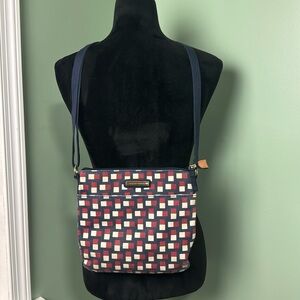 Tommy Hilfiger red blue white canvas, Crossbody purse
